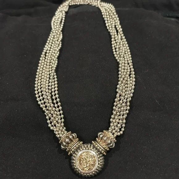 Rare Find!  Beautiful 17” sterling & 14kt Gold!! Do not pass this up!! - Picture 2 of 8